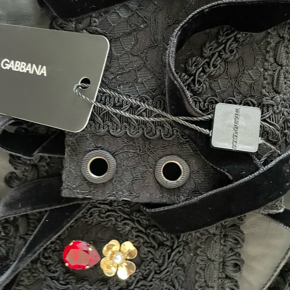 DOLCE & GABBANA
BLACK GOLD CRYSTAL TORERO LEATHER WIDE BELT NWT - Picture 12 of 16